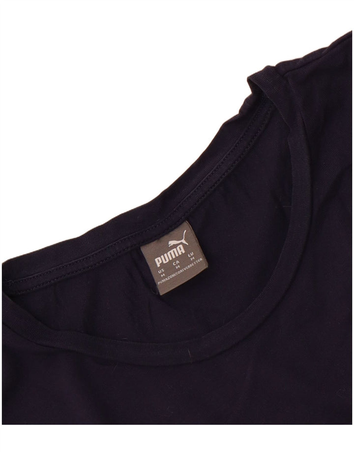 T-shirt grafica da donna Puma UK 12 media blu navy