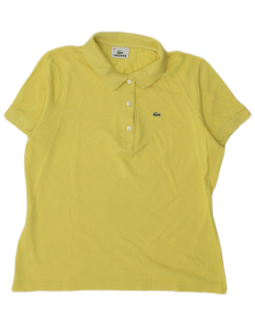Polo da donna Lacoste taglia 44 grande in cotone giallo