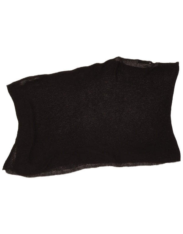 Top in camicetta poncho da donna Zara UK 12 acrilico nero medio