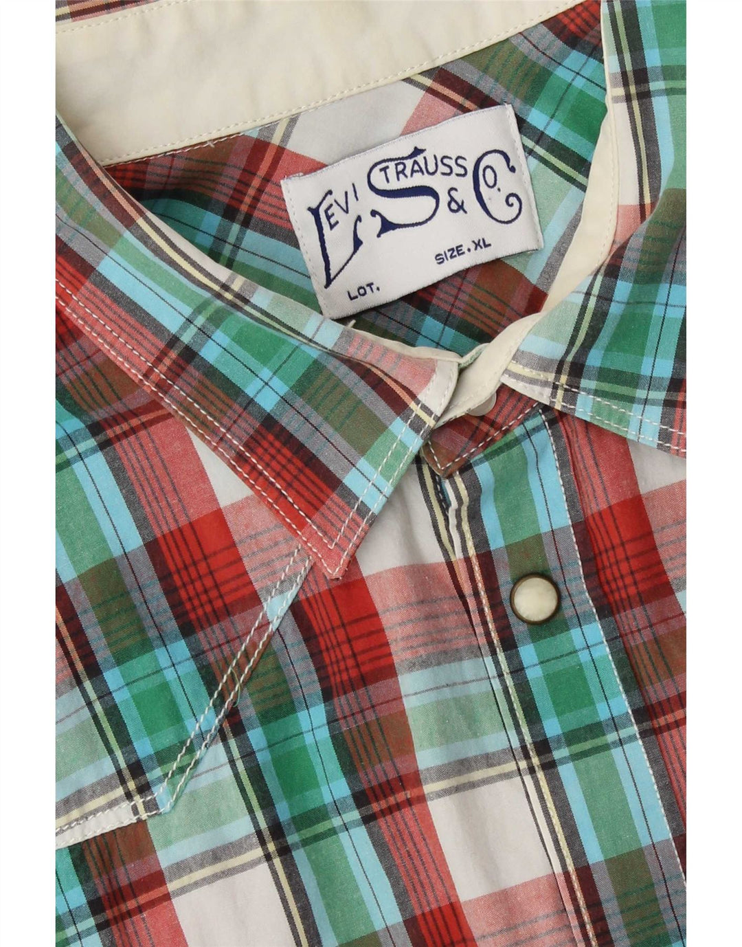 Camicia a maniche corte da uomo Levi's XL a quadri multicolore