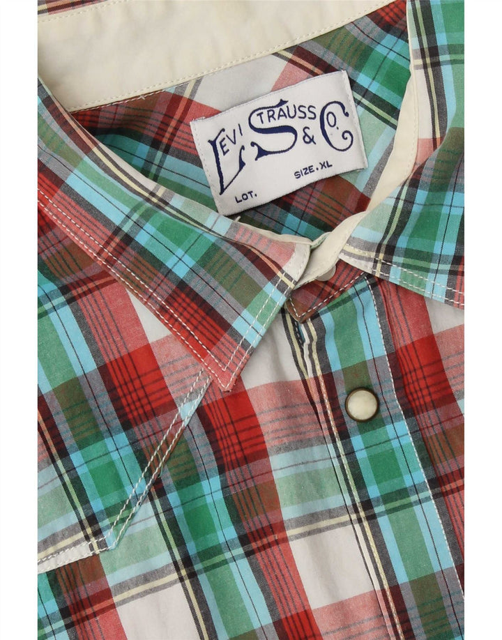 Camicia a maniche corte da uomo Levi's XL a quadri multicolore
