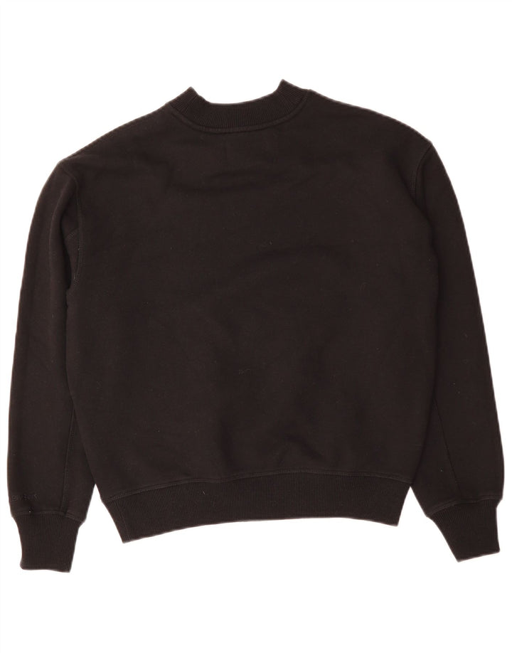 CALVIN KLEIN JEANS Felpa oversize da donna Maglione UK 10 Small Nero