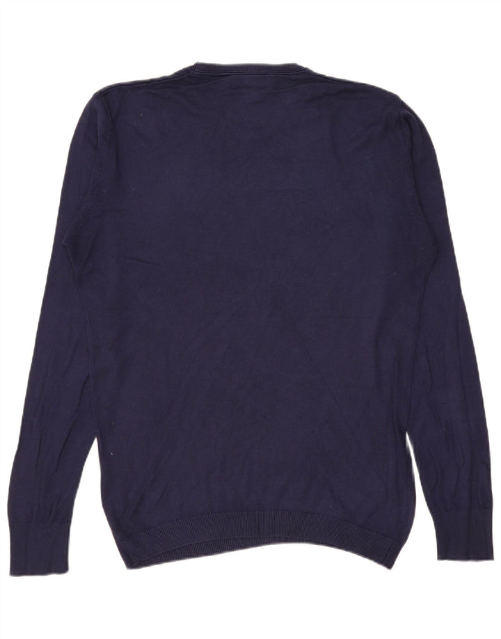 Maglione maglione girocollo da uomo Zara grande blu navy