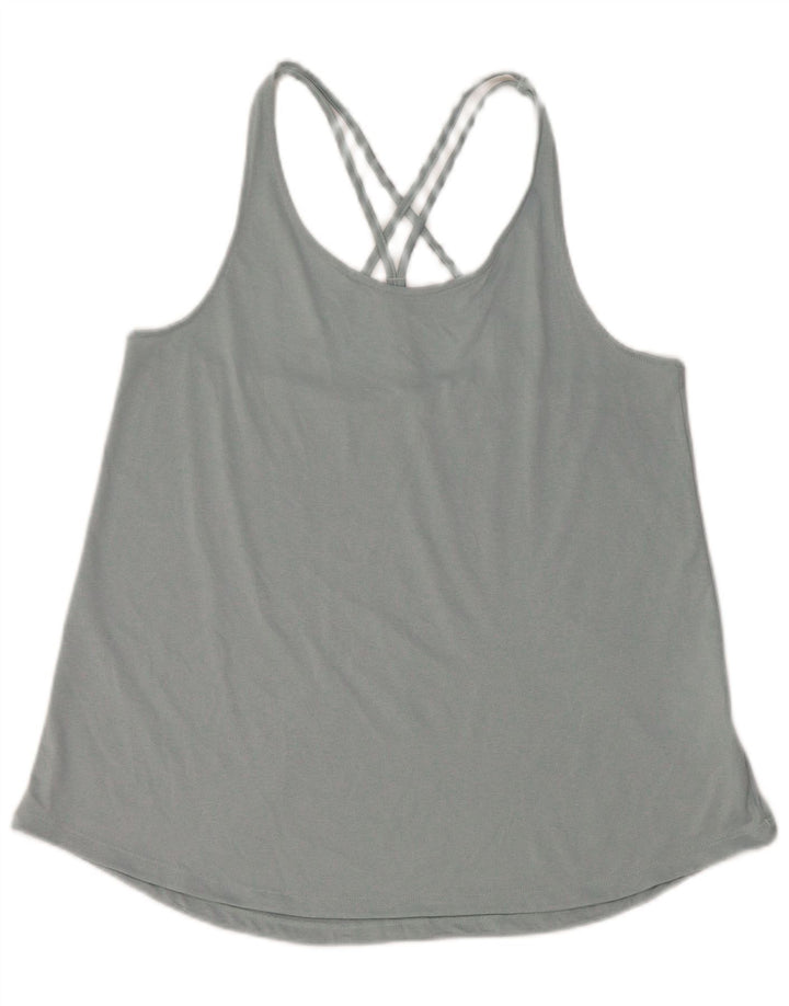 Canotta Adidas Aeroready da donna UK 14 grande poliestere grigio