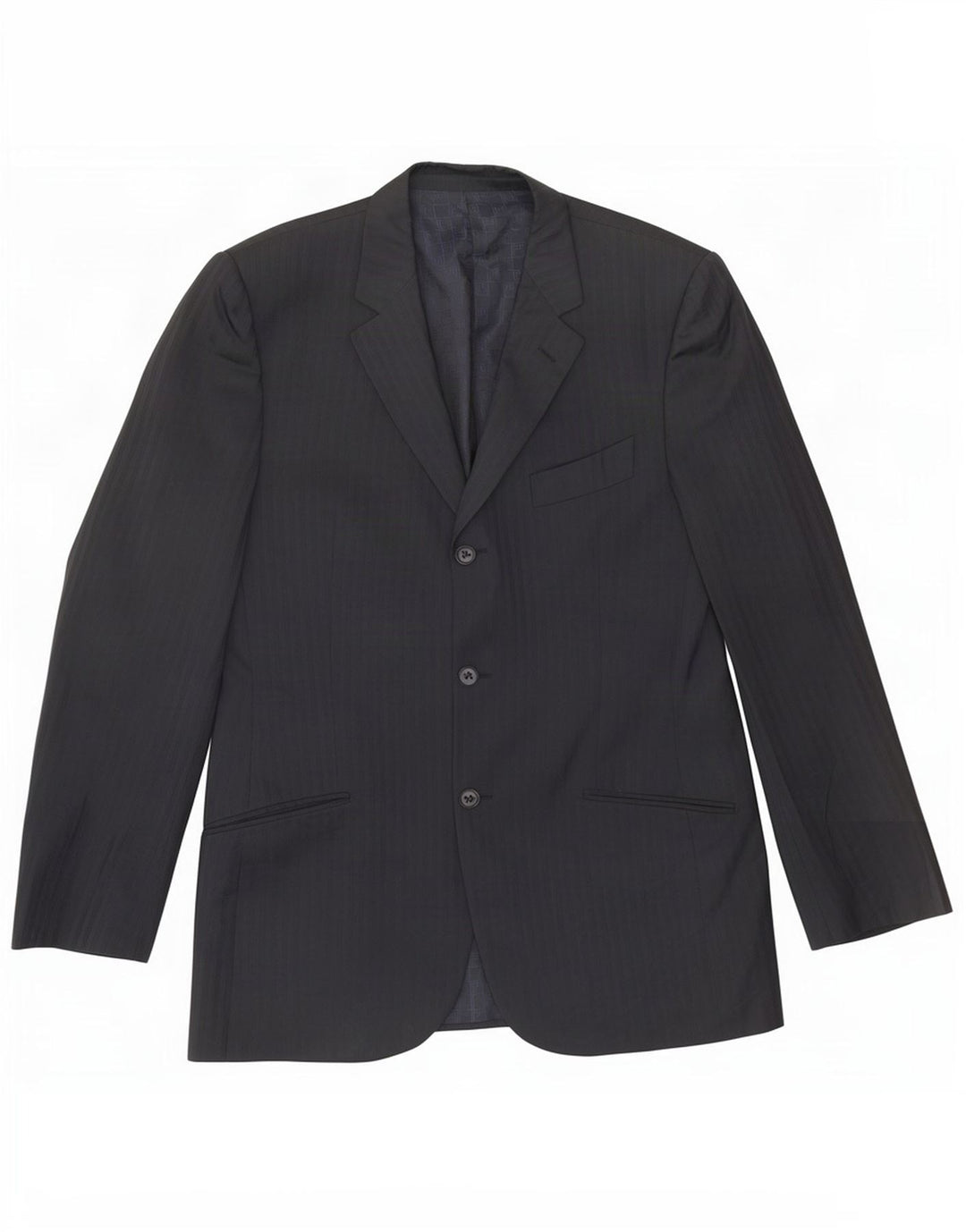 Giacca Blazer da Uomo a 3 Bottoni Carlo Pignatelli IT 52 XL Gessato Blu Navy