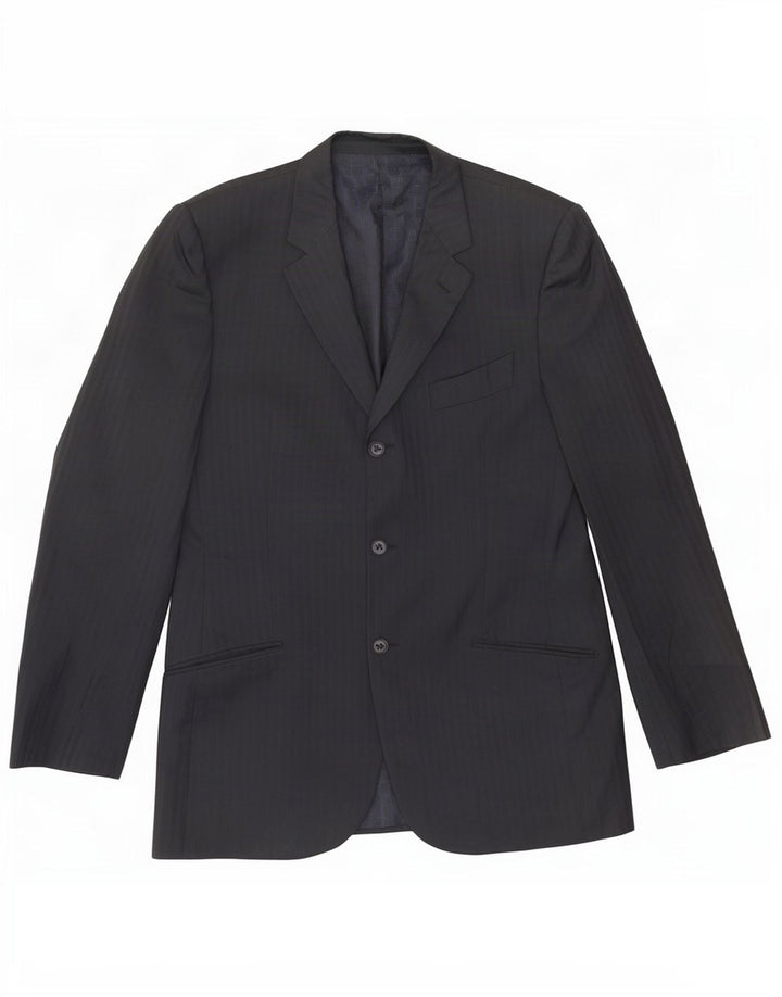 Giacca Blazer da Uomo a 3 Bottoni Carlo Pignatelli IT 52 XL Gessato Blu Navy