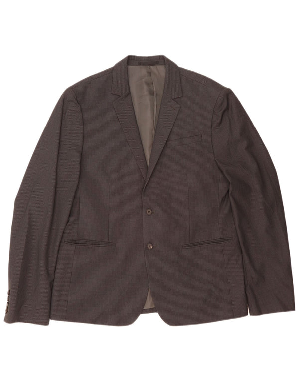 Giacca blazer a 2 bottoni da uomo All Saints UK 42 XL gessato grigio