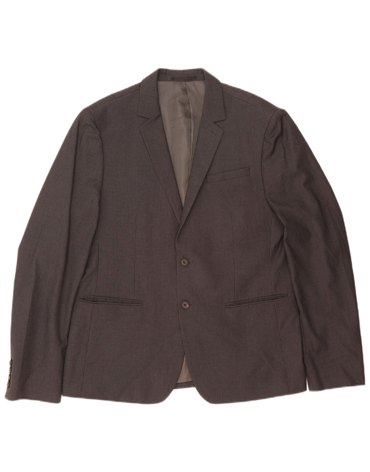 Giacca blazer a 2 bottoni da uomo All Saints UK 42 XL gessato grigio