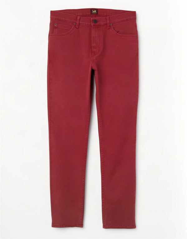 Jeans slim dritti da uomo Lee Rider W31 L32 in cotone bordeaux