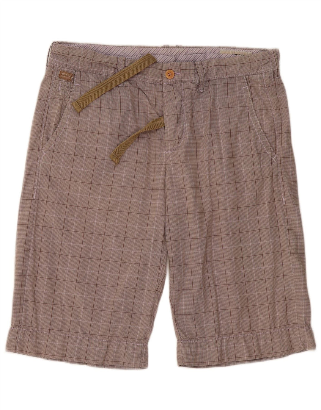 Pantaloncini chino da uomo Gas W34 a quadri grigi grandi