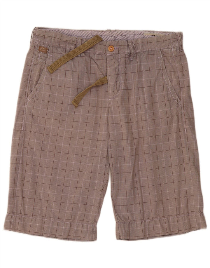 Pantaloncini chino da uomo Gas W34 a quadri grigi grandi