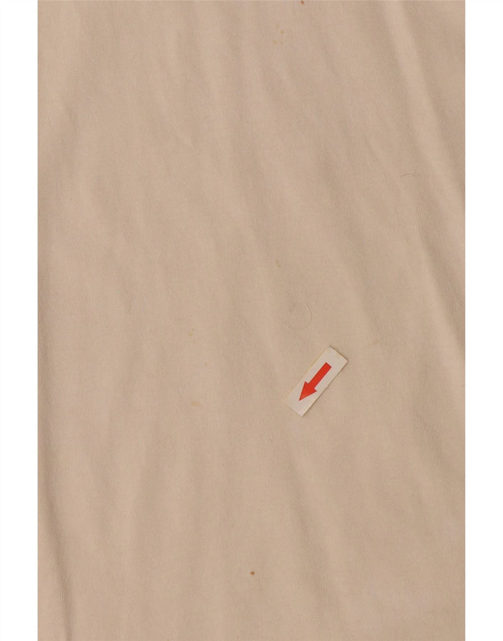 T-shirt ASICS da uomo con collo e zip, taglia grande, colore bianco sporco