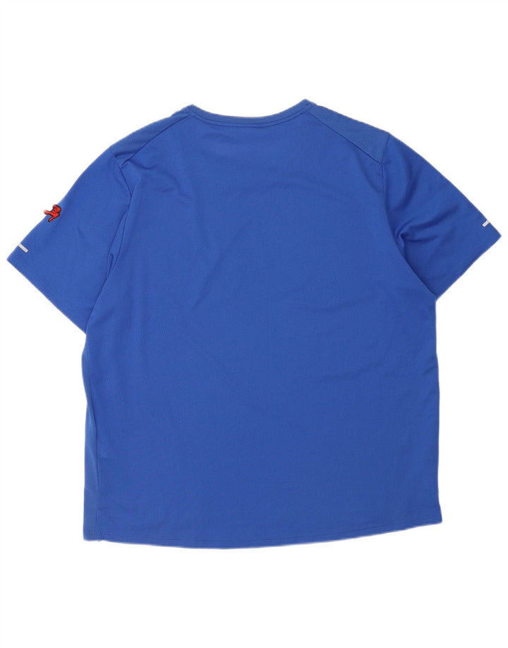 T-shirt grafica Nike da uomo Dri Fit Top XL blu poliestere