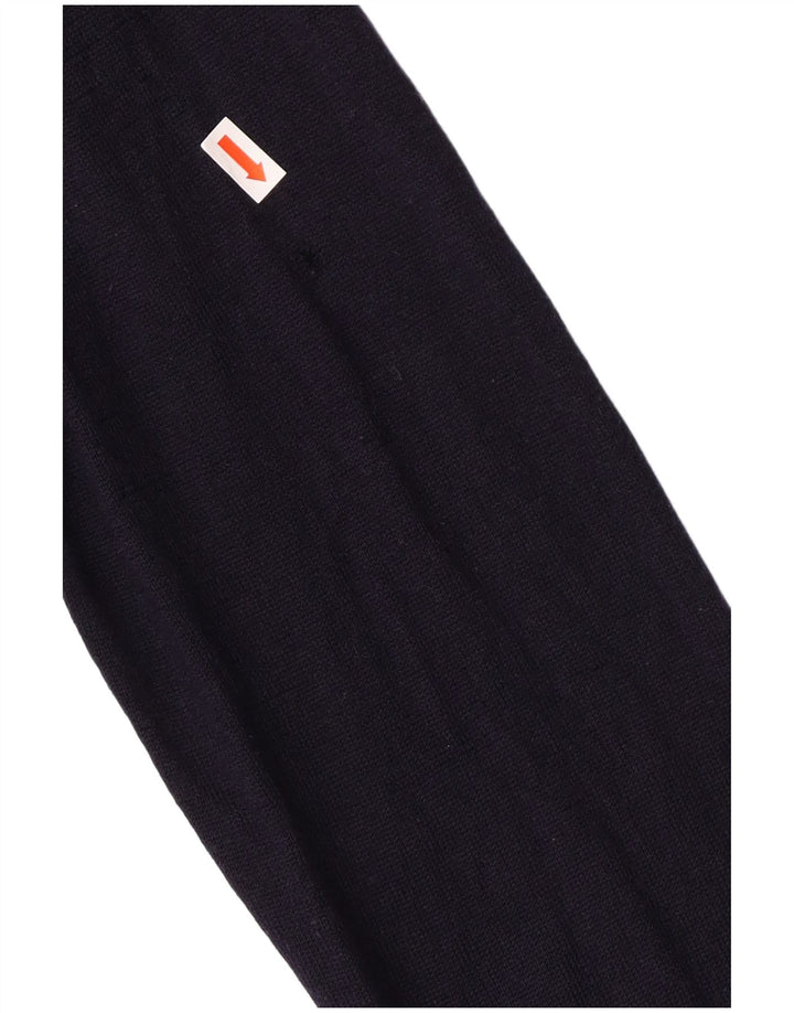 Maglione maglione girocollo da uomo Lacoste taglia 4 medio blu navy lana vergine
