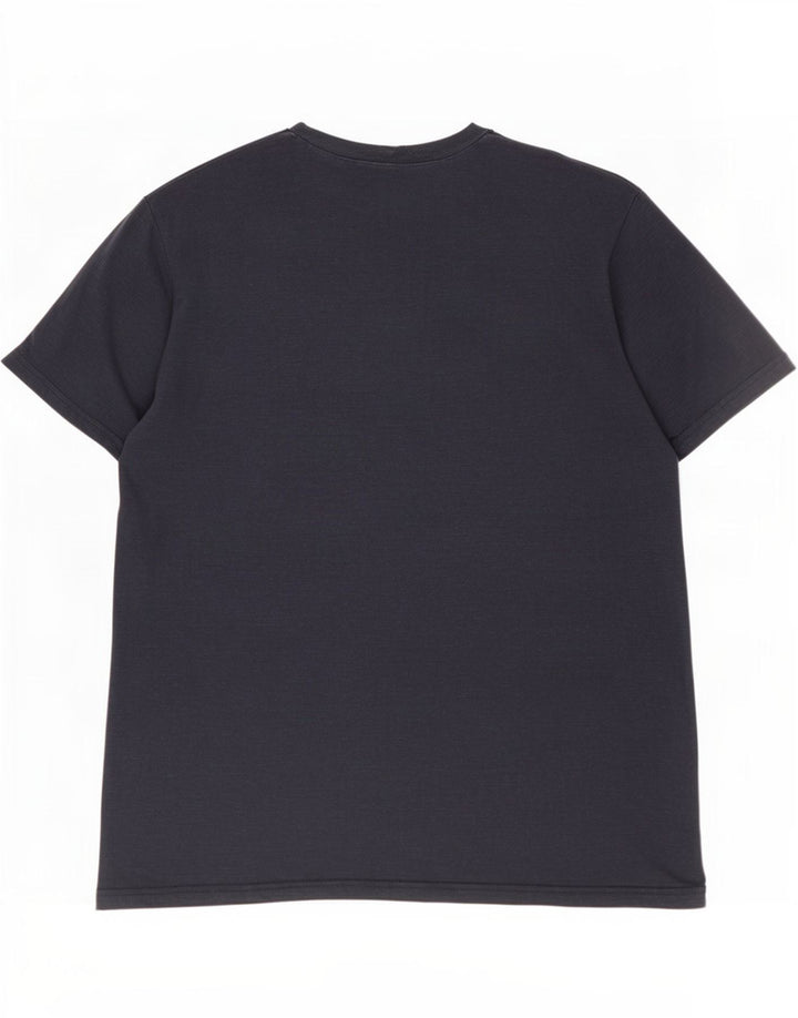 T-shirt da uomo Weird Fish Top grande in cotone blu navy