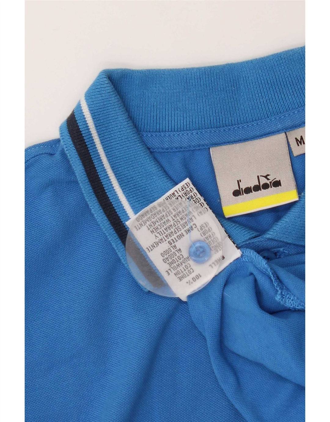 Polo Uomo Diadora Blu Medio in Cotone