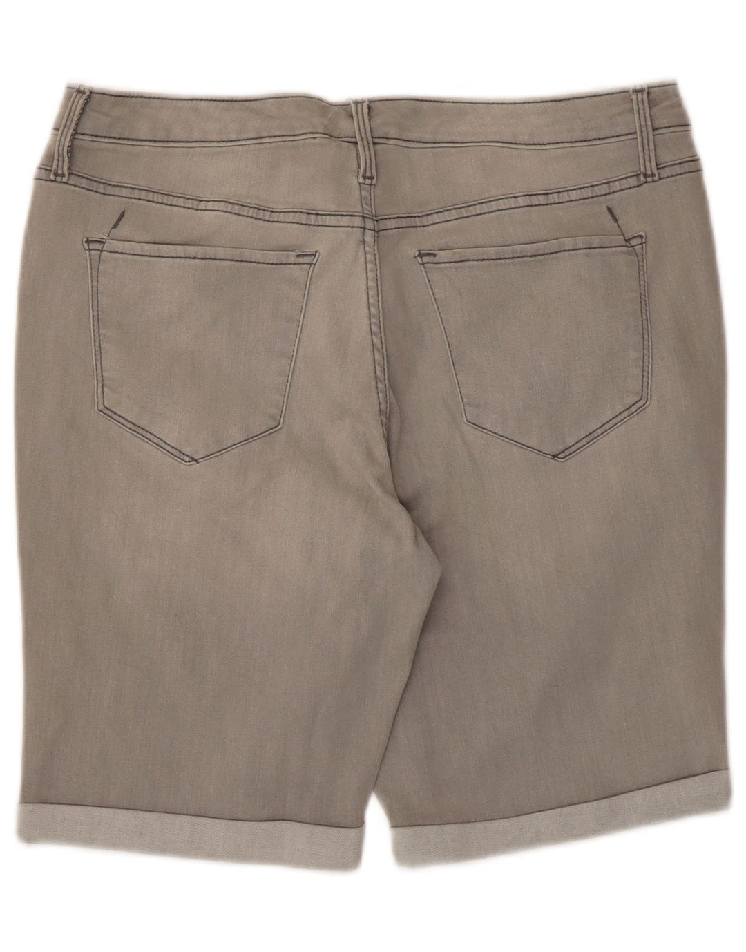 Pantaloncini di jeans a vita media elasticizzati Mossimo Power da donna US 12 Large W31 Grigio