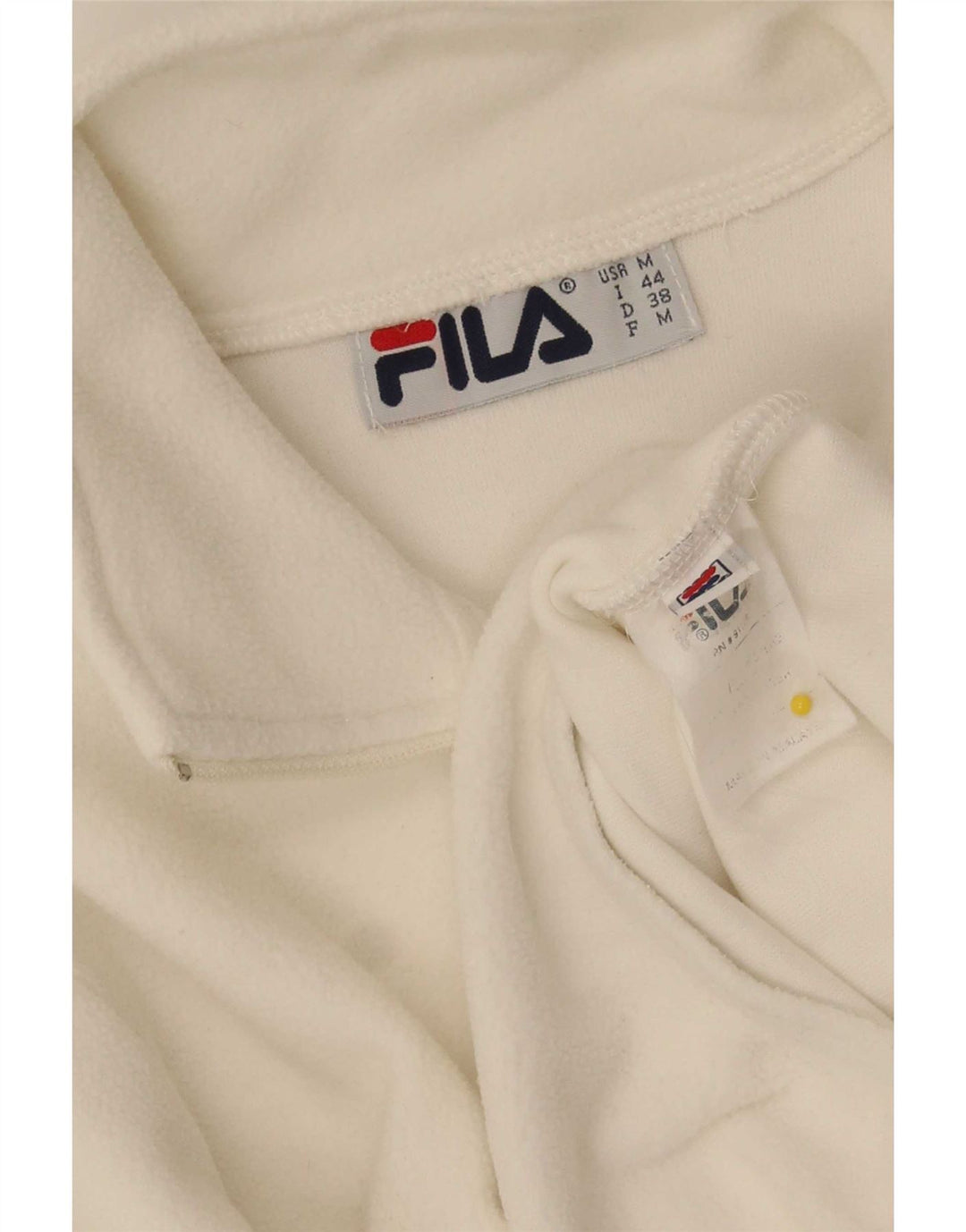Body in pile a maniche lunghe da donna Fila UK 14 Poliestere bianco medio