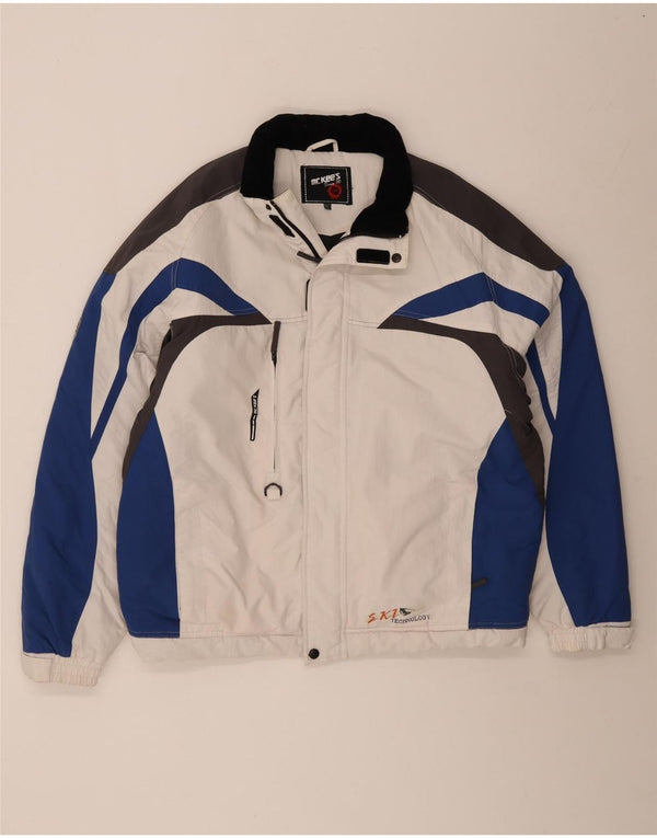 Giacca da sci da uomo MC Kee's UK 42 XL Nylon color block bianco