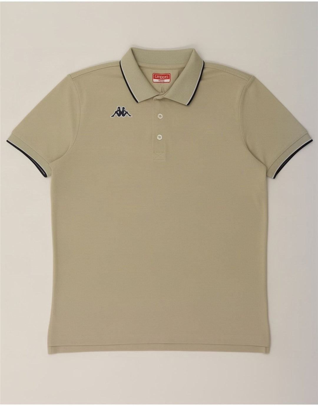 Polo da uomo Kappa grande in cotone kaki