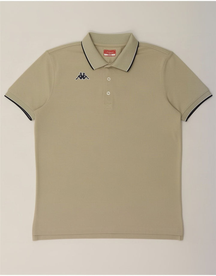Polo da uomo Kappa grande in cotone kaki