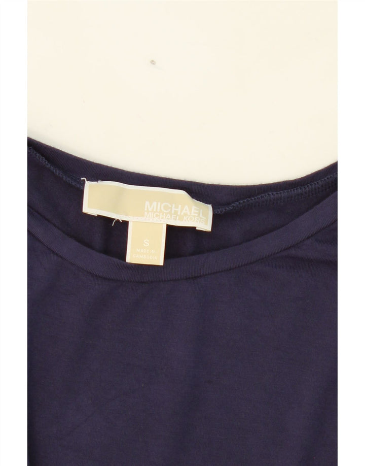MICHAEL KORS Womens Sleeveless Blouse Top UK 10 Small Navy Blue Viscose Vintage Michael Kors and Second-Hand Michael Kors from Messina Hembry 