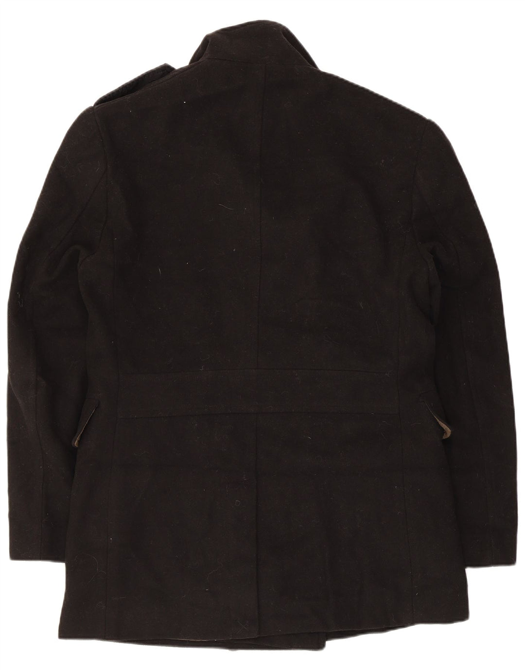 Cappotto doppiopetto da uomo Marks & Spencer UK 36 piccolo poliestere nero