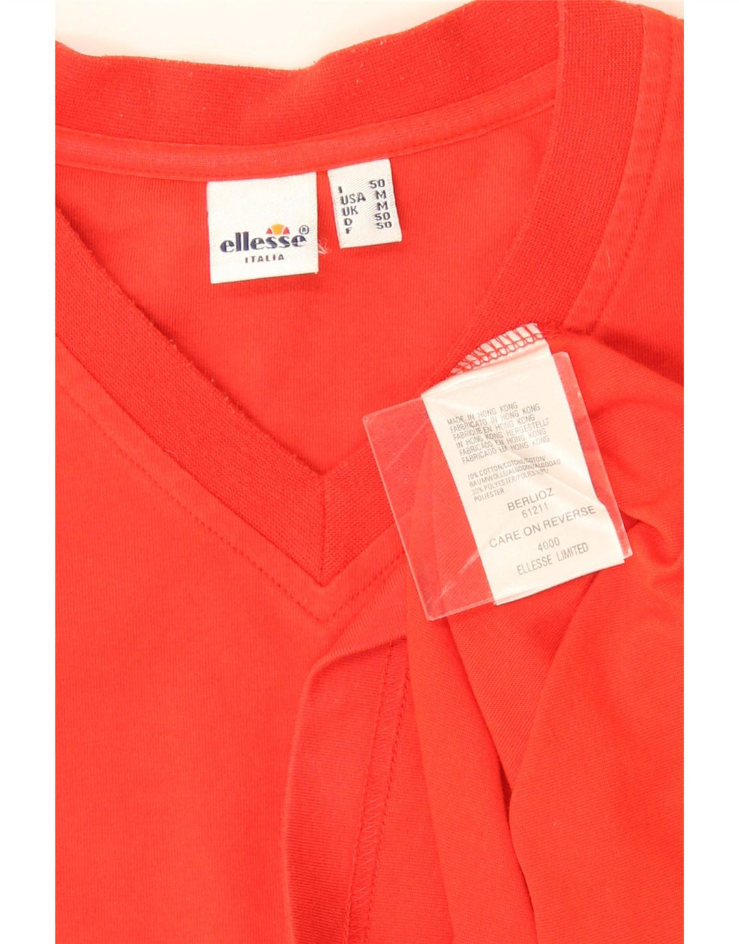 T-shirt da uomo Ellesse Top rosso medio in cotone