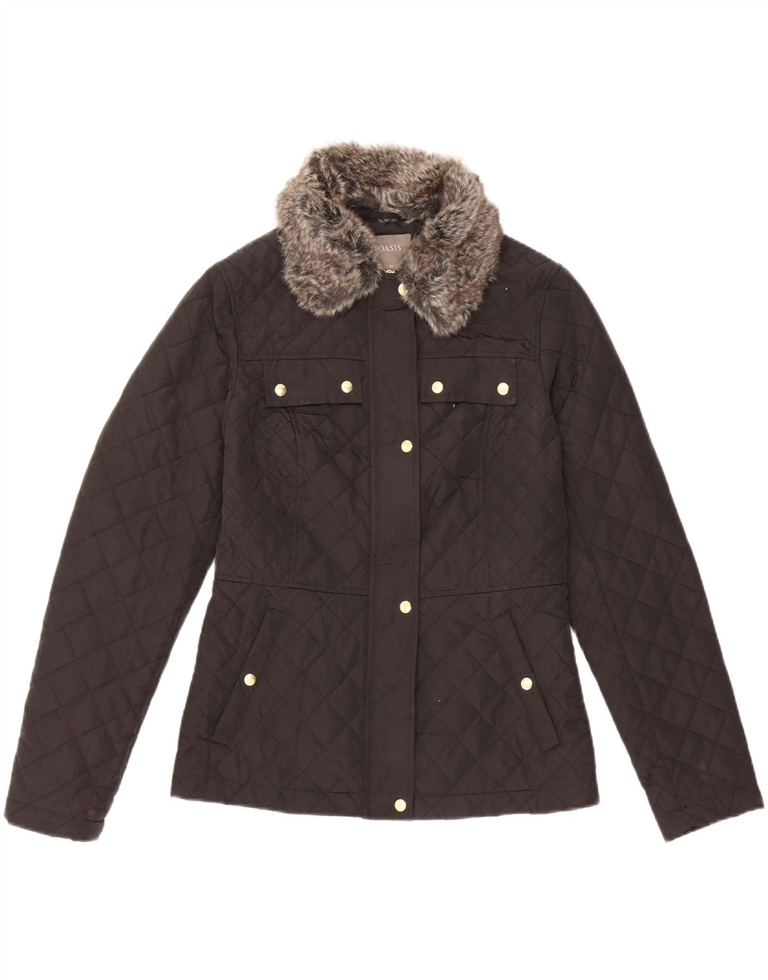 Giacca trapuntata da donna OASIS UK 6 XS poliestere nero