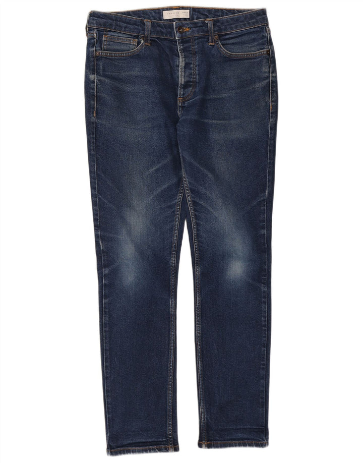 TOPSHOP Jeans slim da uomo W34 L30 cotone blu