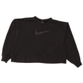 Felpa oversize con grafica corta Nike da donna UK 16 grande nera