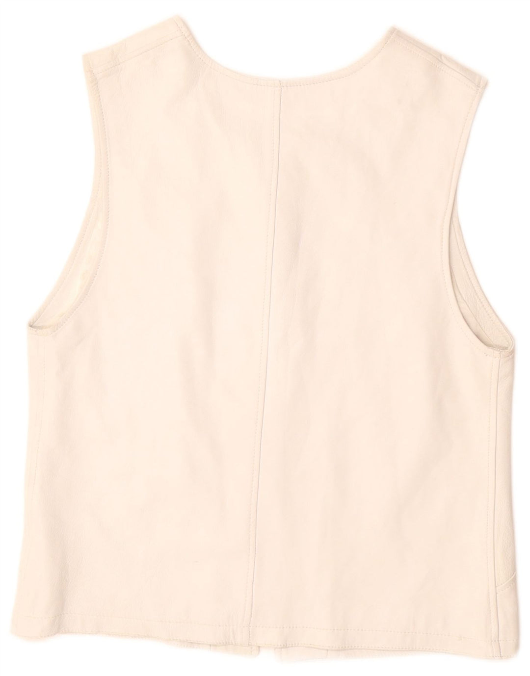 Gilet in pelle da donna VINTAGE UK 12 medio bianco