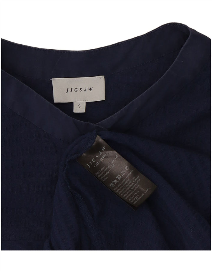 Abito lungo da donna Jigsaw UK 10 piccolo in cotone blu navy
