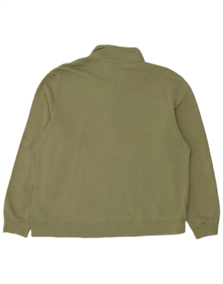 Felpa Nike Uomo con zip e collo maglione XL verde cotone