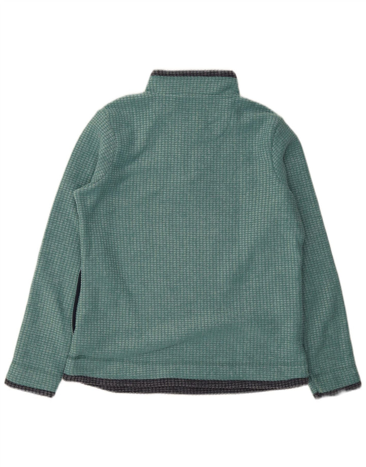 Maglione in pile da donna con collo con zip Weird Fish UK 12 Poliestere verde medio