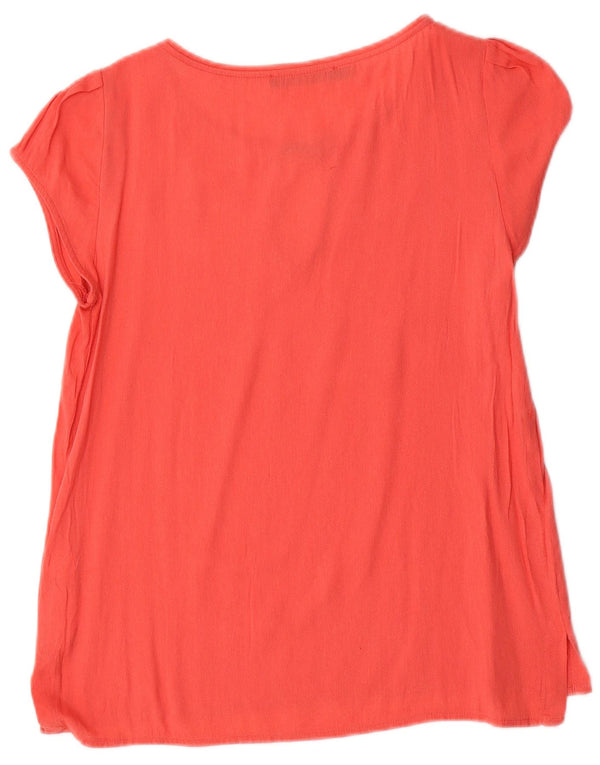 Zara Womens Blouse Top UK 12 Medium Red Viscose