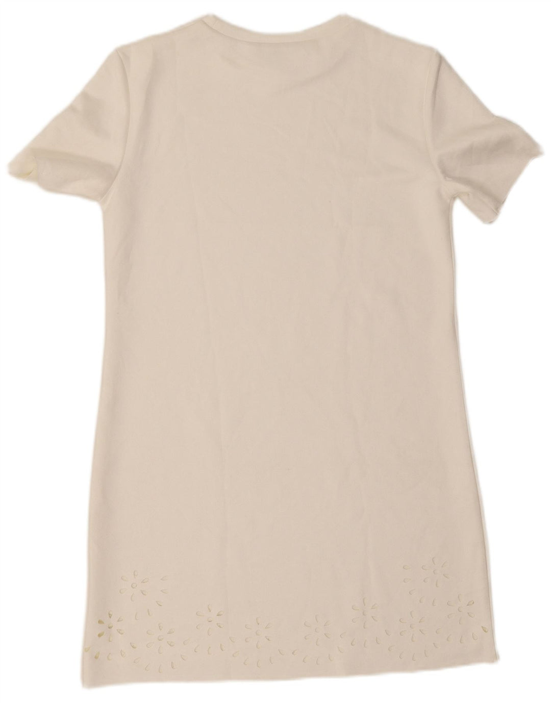 Abito a trapezio da donna ZARA UK 10 piccolo bianco floreale
