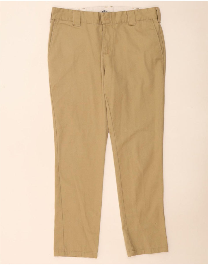 Pantaloni chino slim fit da uomo Dickies W34 L32 poliestere kaki
