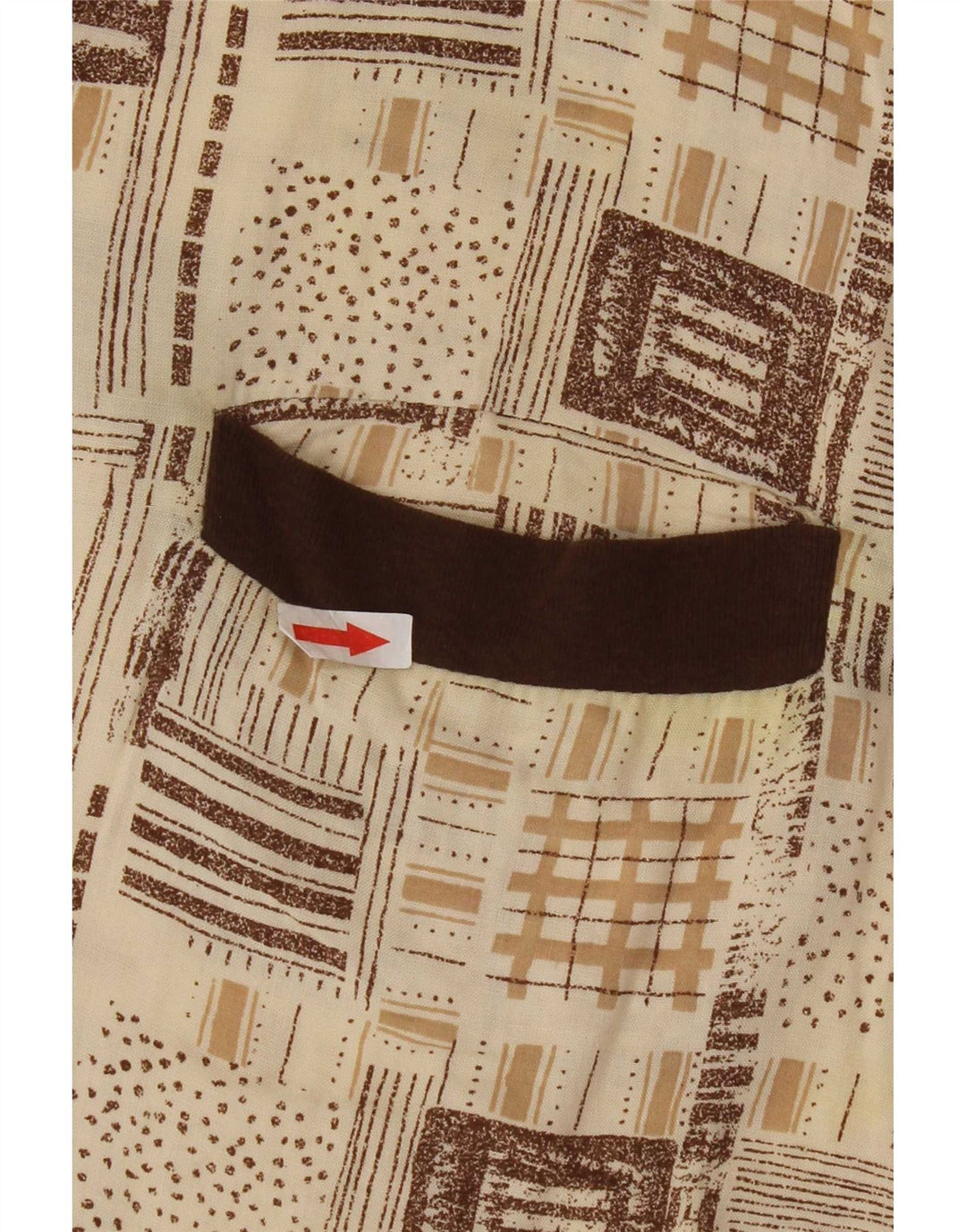 Polo vintage da uomo XL in viscosa beige