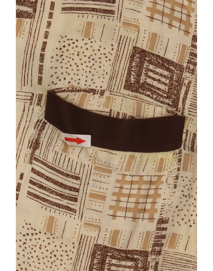 Polo vintage da uomo XL in viscosa beige