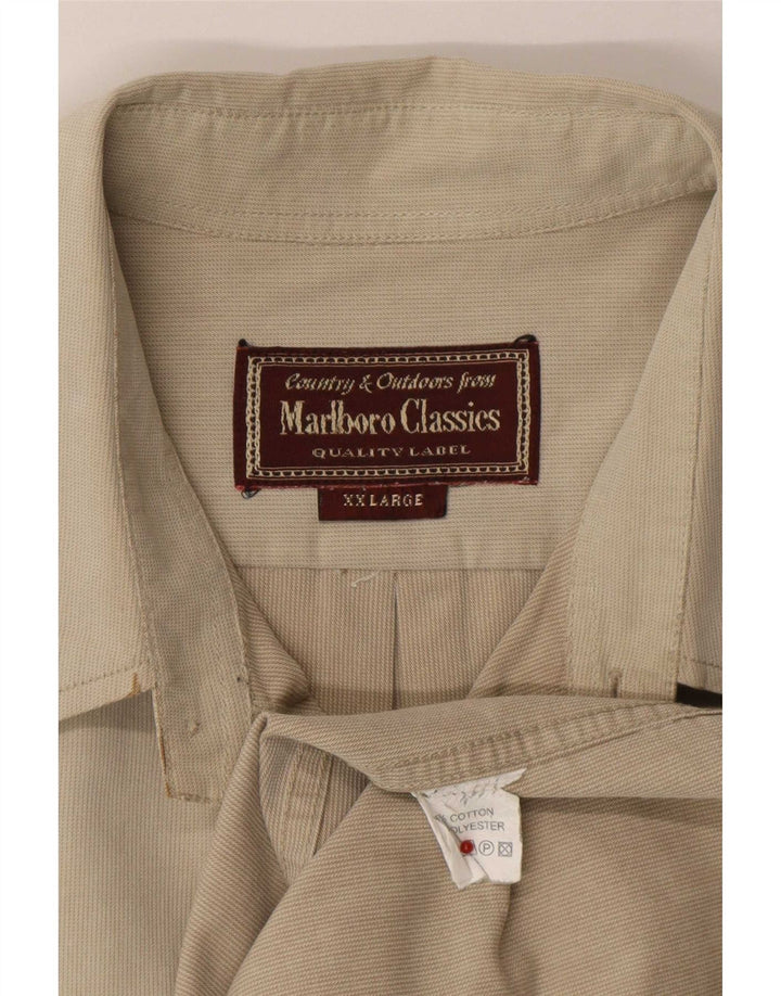 Camicia da uomo Marlboro Classics 2XL Cotone Beige