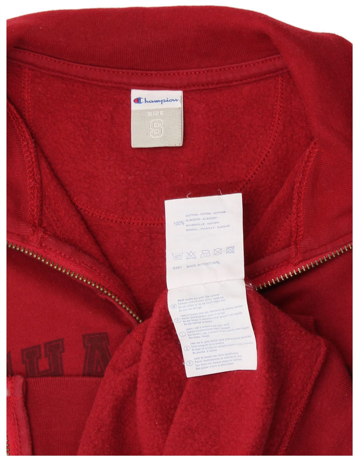 CHAMPION Giacca da tuta grafica corta da donna UK 10 piccola Borgogna