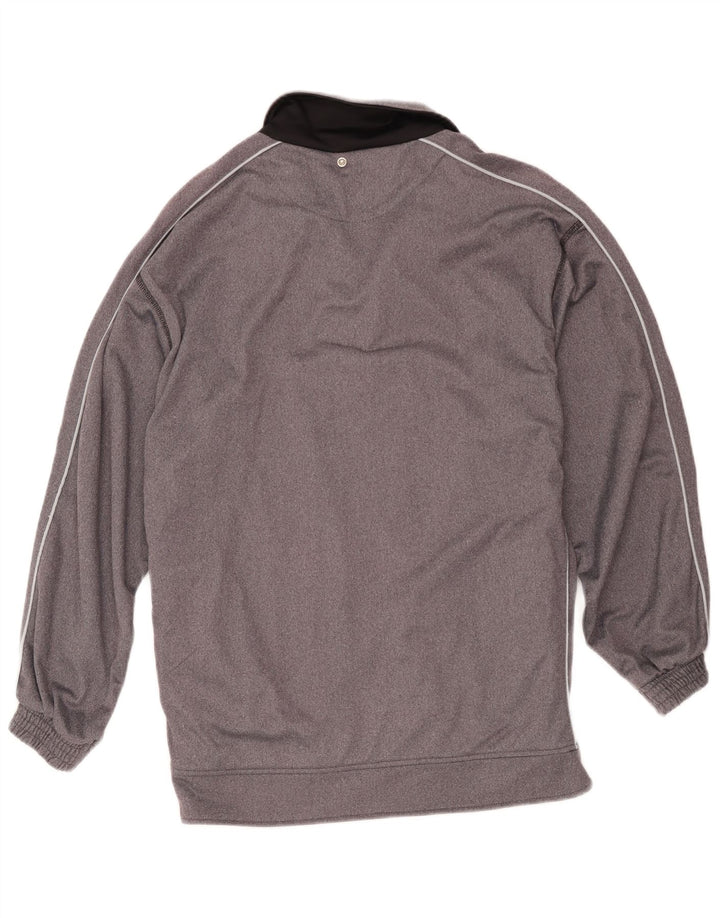Giacca da ginnastica grafica da uomo Lotto Top in poliestere color block grigio medio