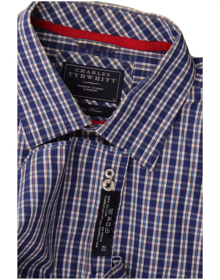 Camicia da uomo Charles Tyrwhitt in cotone a quadri grandi blu