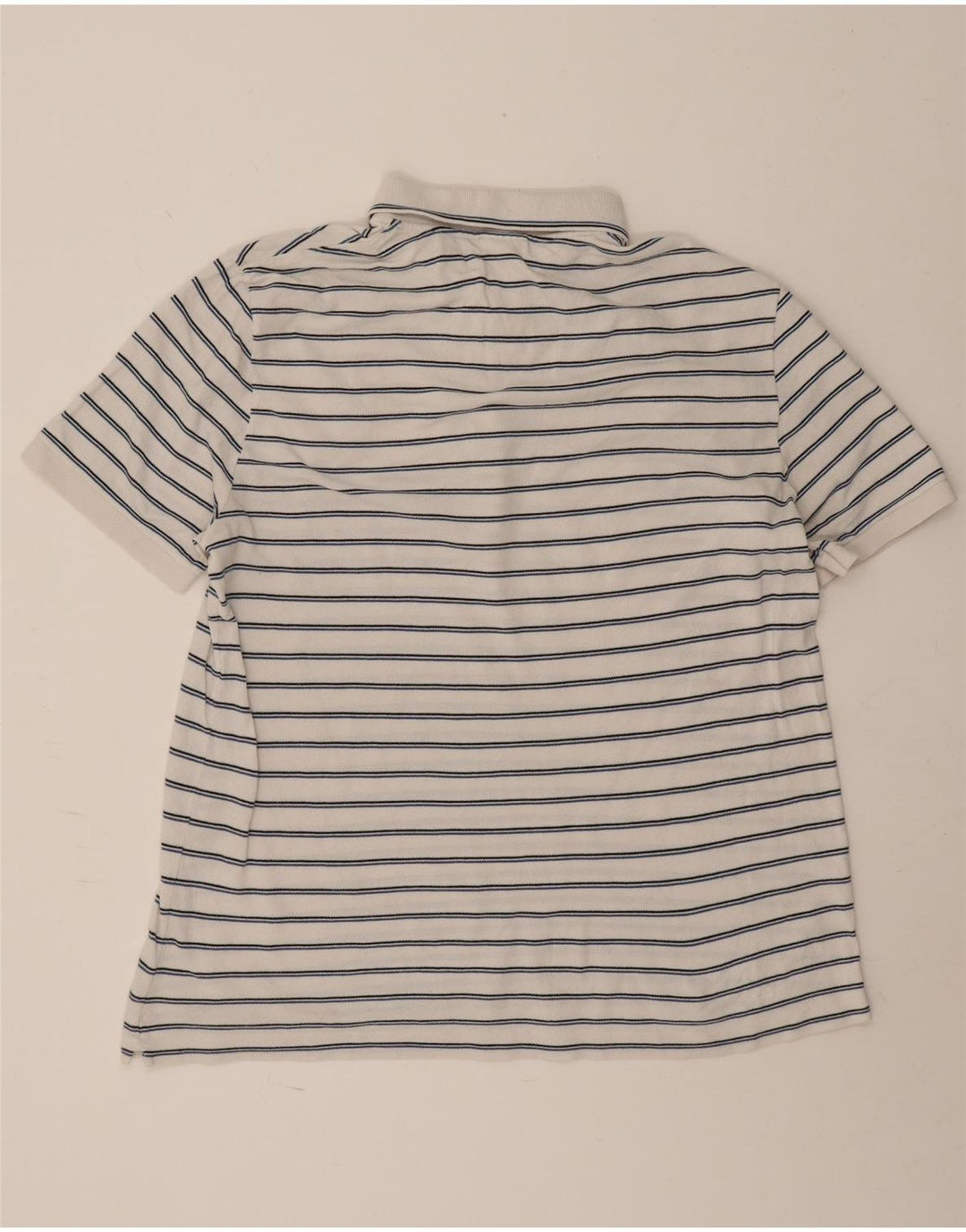 Polo da uomo LACOSTE taglia 6 XL in cotone a righe bianche