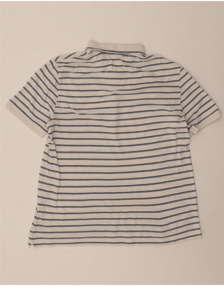 Polo da uomo LACOSTE taglia 6 XL in cotone a righe bianche