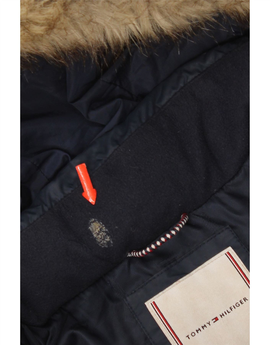 Giacca imbottita con cappuccio Tommy Hilfiger per ragazze 15-16 anni in poliestere blu