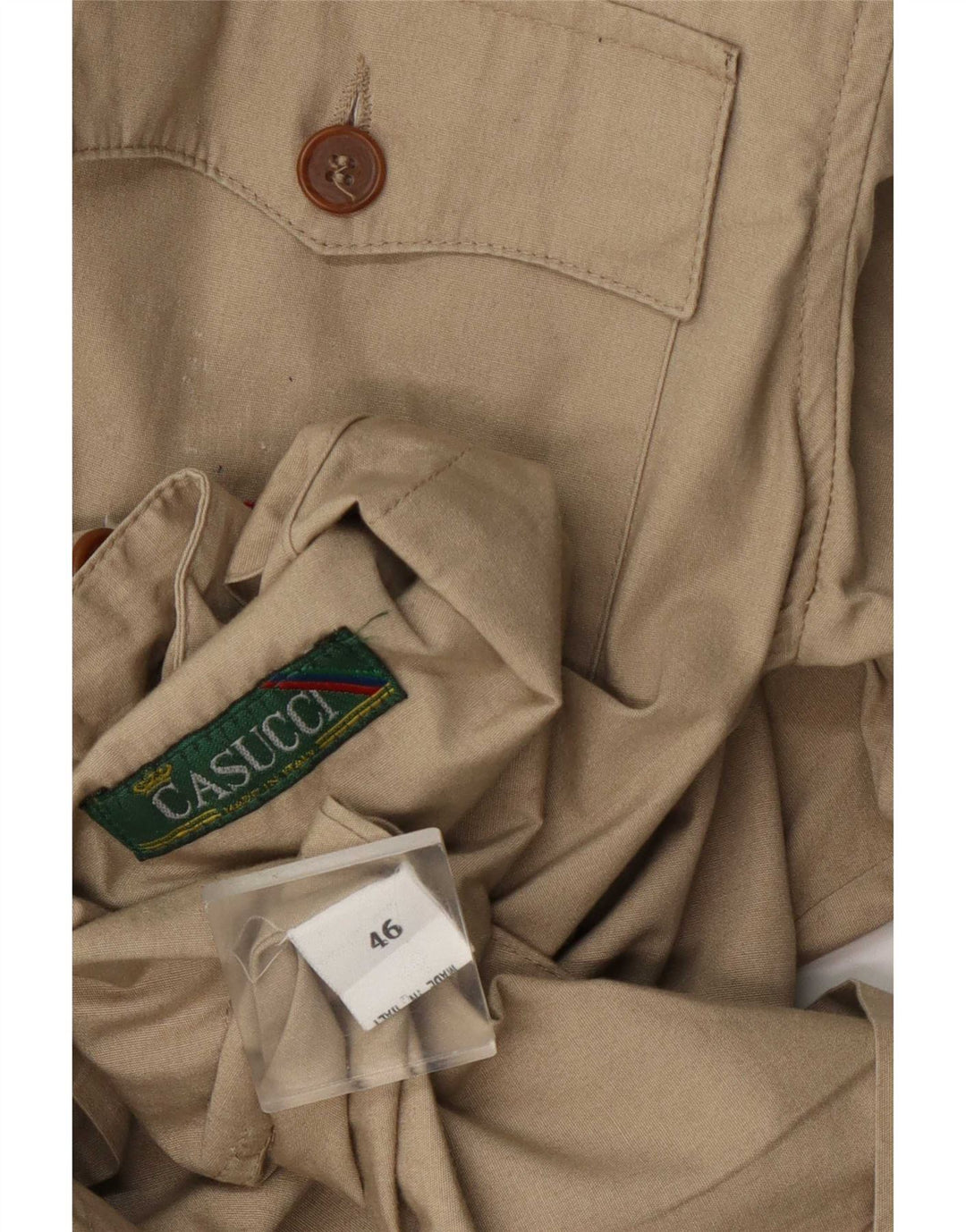 Giubbotto Militare Uomo Casucci IT 46 Small Cotone Beige