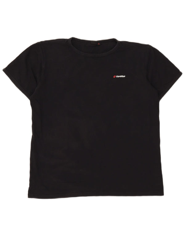 T-shirt da donna Lotto Top UK 18 XL cotone nero