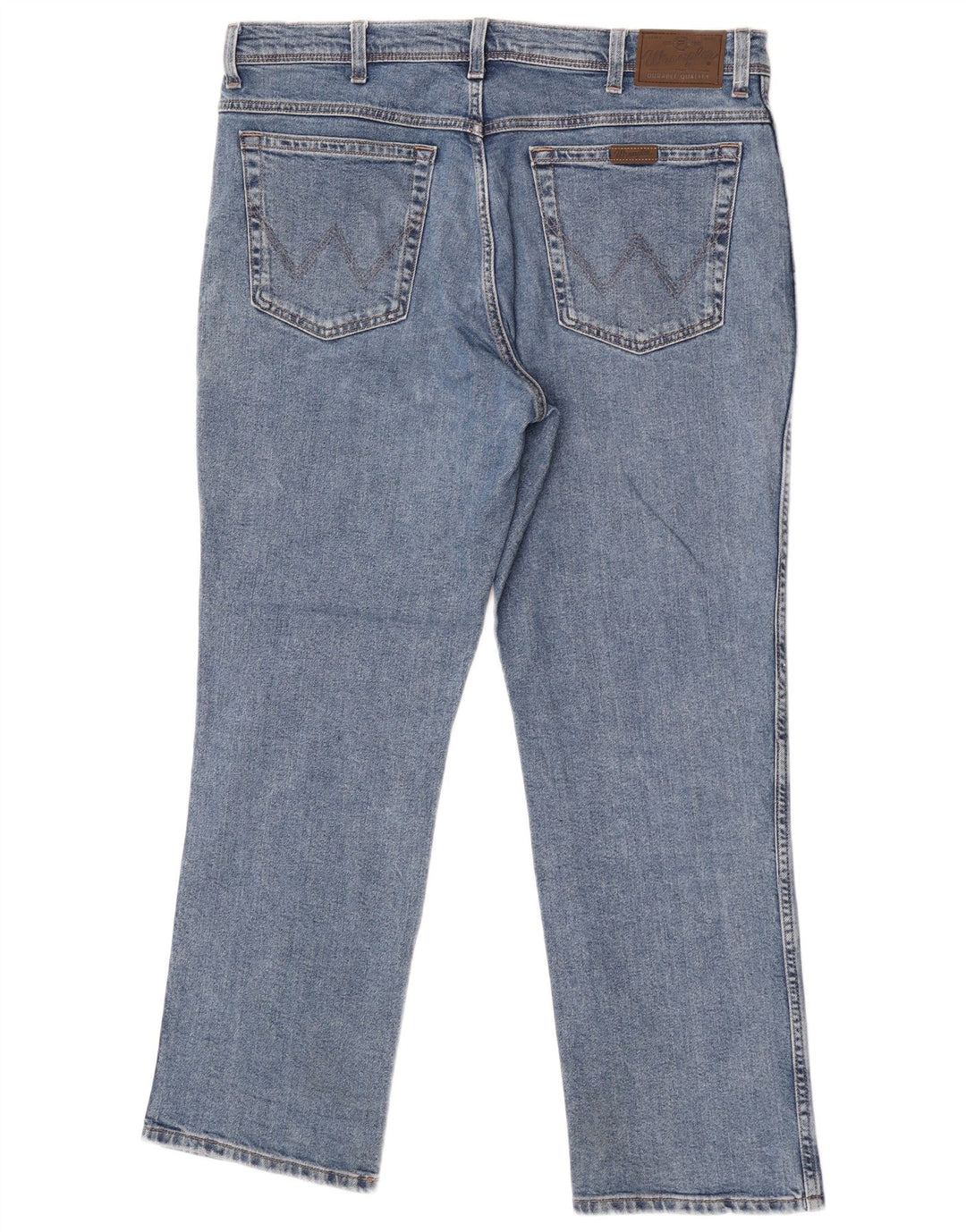 Jeans dritti da uomo Wrangler vestibilità regolare W38 L30 cotone blu